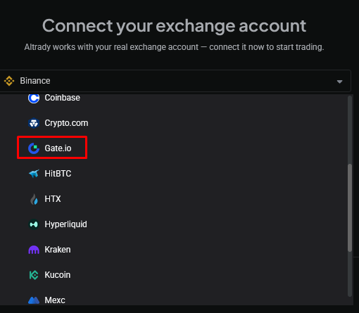Select Gate from the dropdown