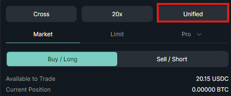 Unified Account mode setting on Hyperliquid