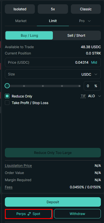 Move funds between spot and futures accounts on the exchange