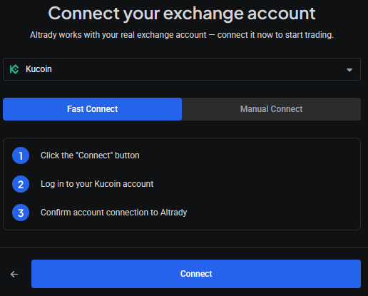 Fast Connect option selected, click Connect