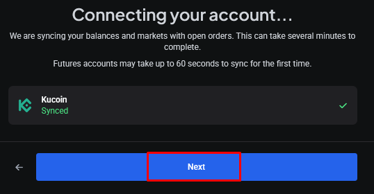 Next button