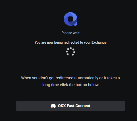Redirecting to OKX window