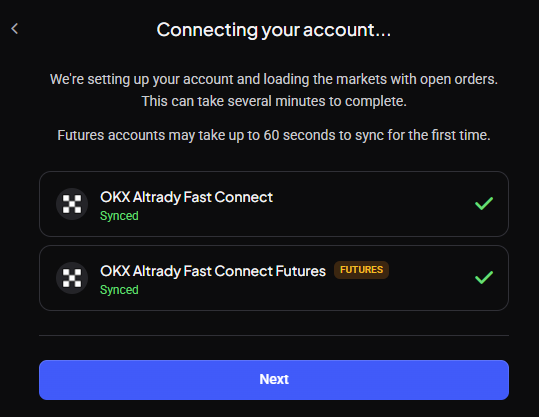 Finishing Fast Connect setup