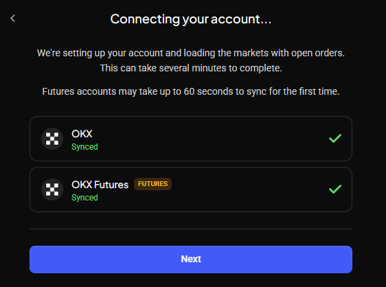 Next button