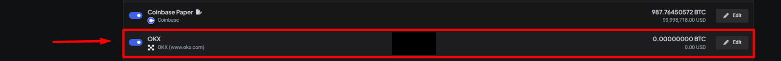 New Trading Account visible in Altrady