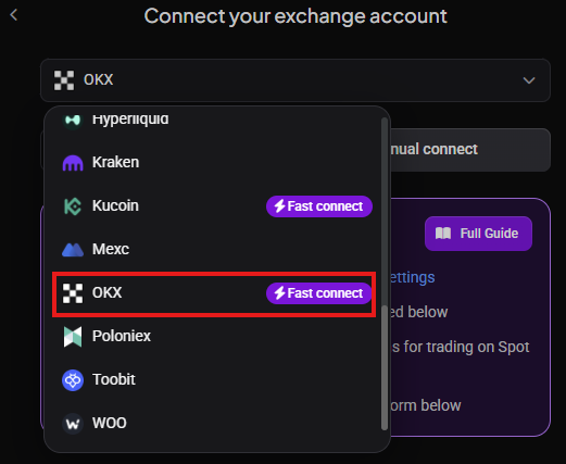 Selecting OKX