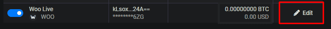 Trading account listed in Altrady’s API keys