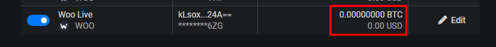 Balance showing zero after connecting